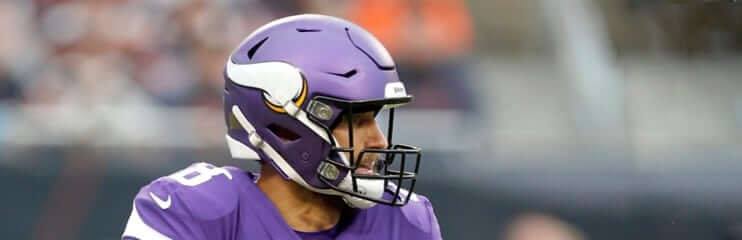 close up of player on Minnesota vikings