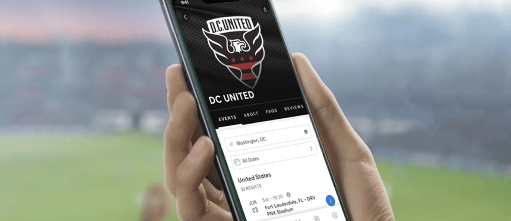 d.c. united ignite product screenshot on iPhone