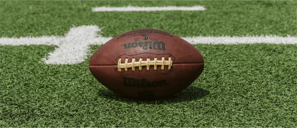 football on a football field